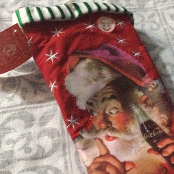 NWT🎄Coca-Cola fiber optic Christmas stocking vintage 2006. 75th anniversary - Picture 2 of 14